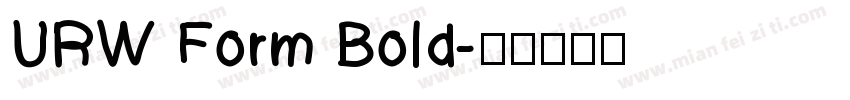 URW Form Bold字体转换